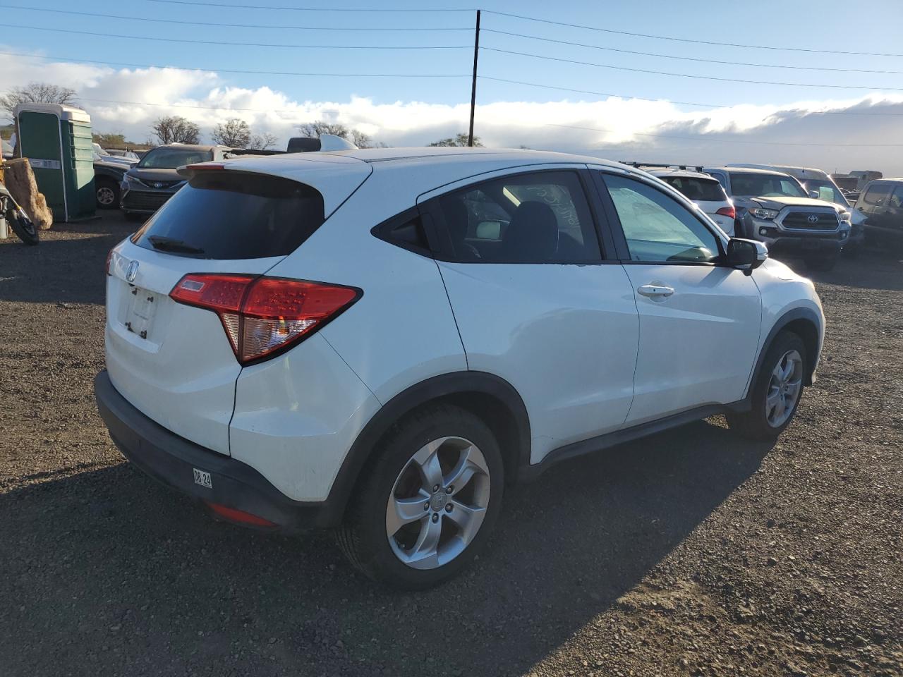 2016 Honda HR-V VIN 3CZRU5H58GM744391 Copart auction photo, side / undercarriage damage thumbnail 3