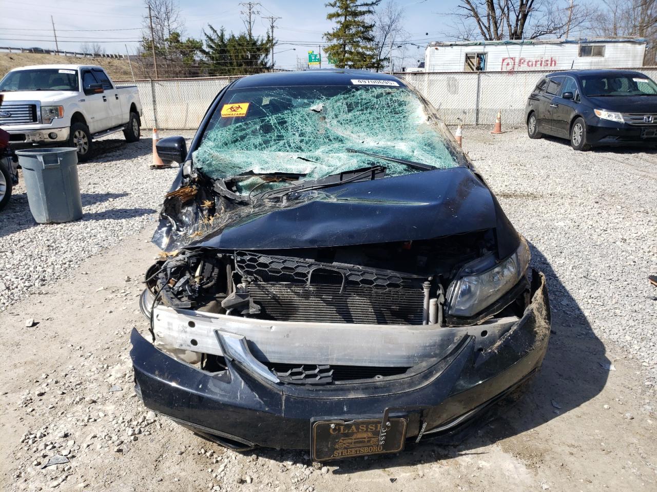 2015 Honda Civic VIN 19XFB2F77FE096357 Copart auction photo, rollover damage thumbnail 5
