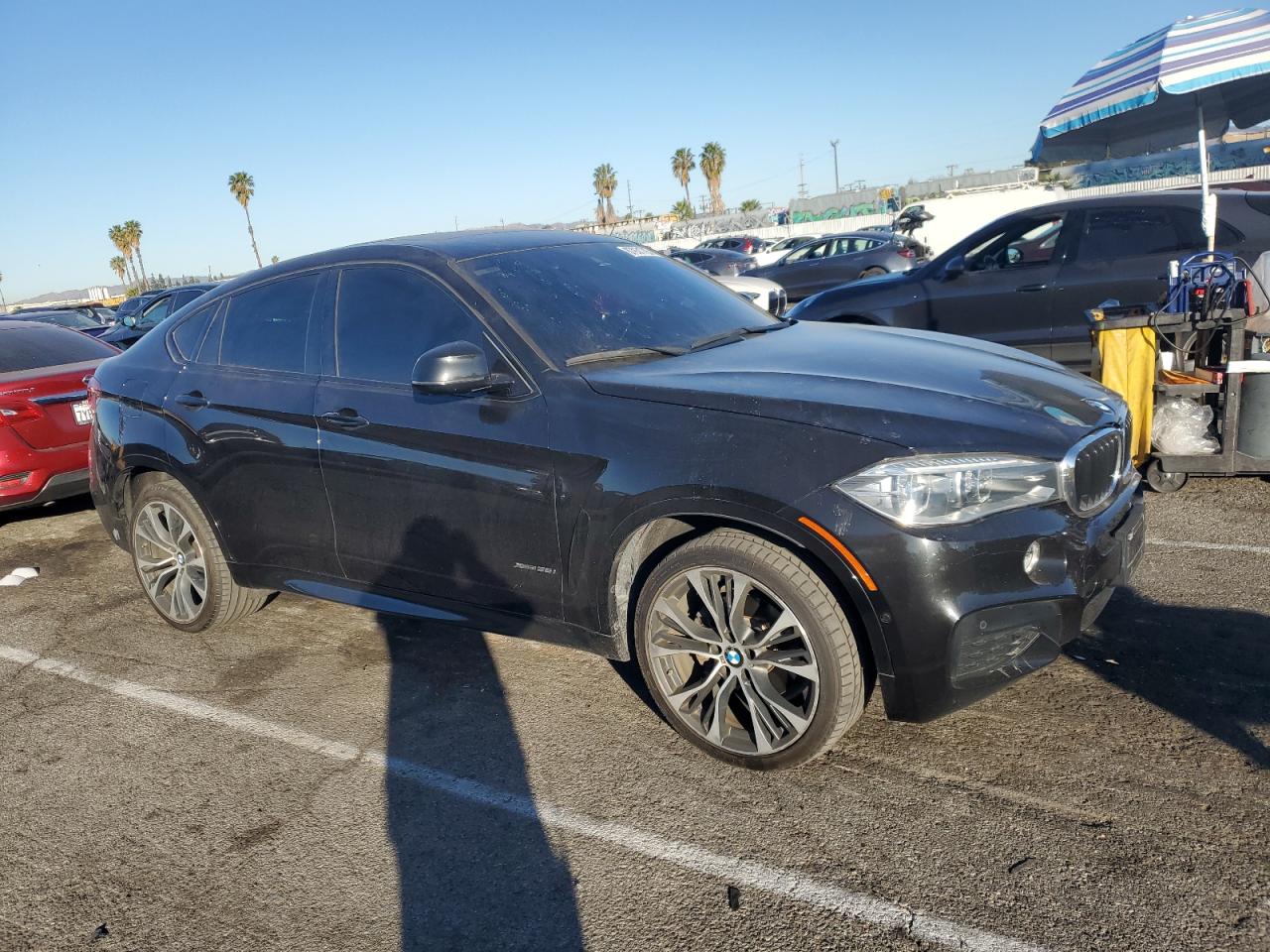 2018 BMW X6 VIN 5UXKU2C55J0Z60978 Copart auction photo, side / rear end damage thumbnail 4