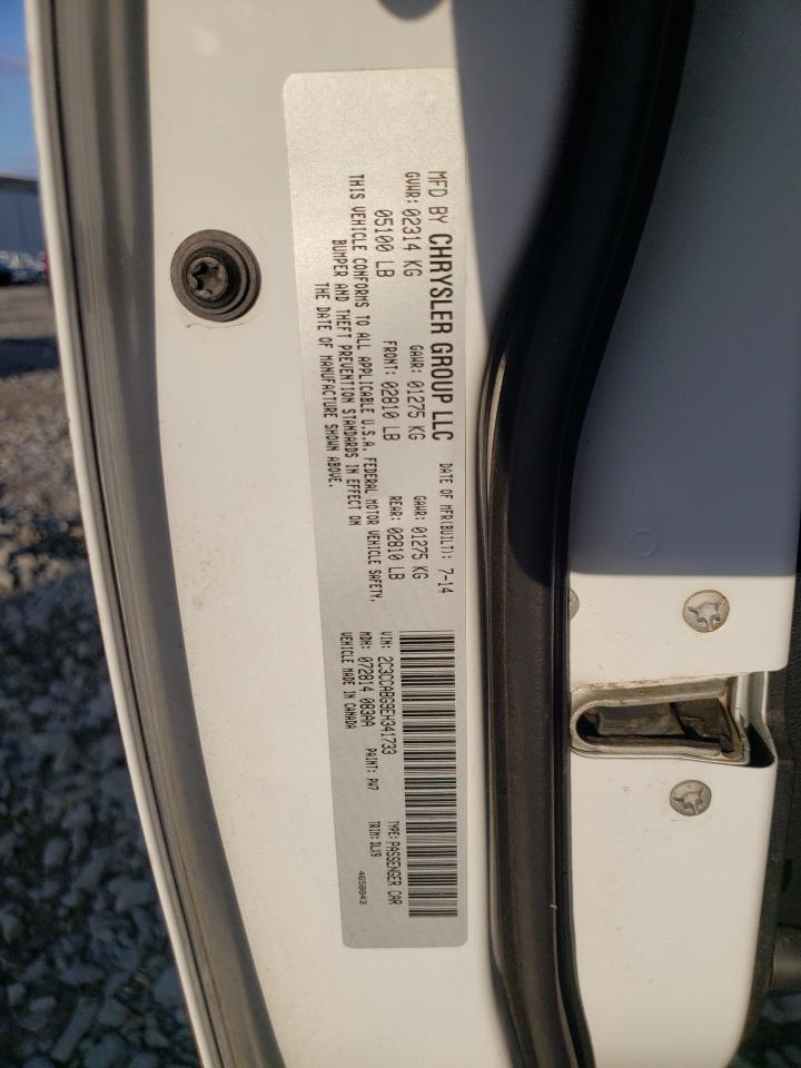 2014 Chrysler 300 VIN 2C3CCABG9EH341733 Copart auction photo, side / undercarriage damage thumbnail 13