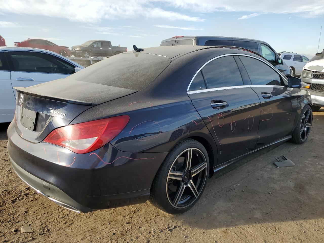 2017 Mercedes-Benz CLA-klasse VIN WDDSJ4GB9HN438167 Copart auction photo, front end / all over damage thumbnail 3