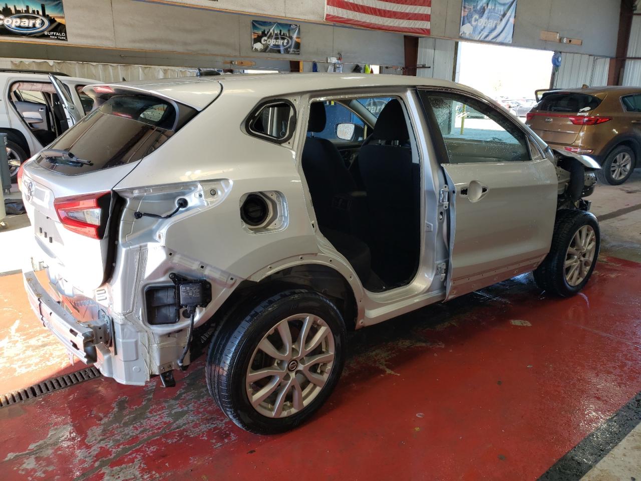 2021 Nissan Rogue VIN JN1BJ1AV1MW300447 Copart auction photo, side / front end damage thumbnail 3
