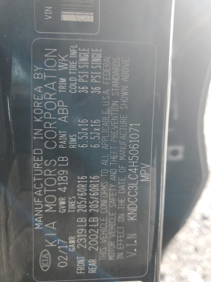 2017 KIA Niro VIN KNDCC3LC4H5061071 Copart auction photo, front end / side damage thumbnail 13