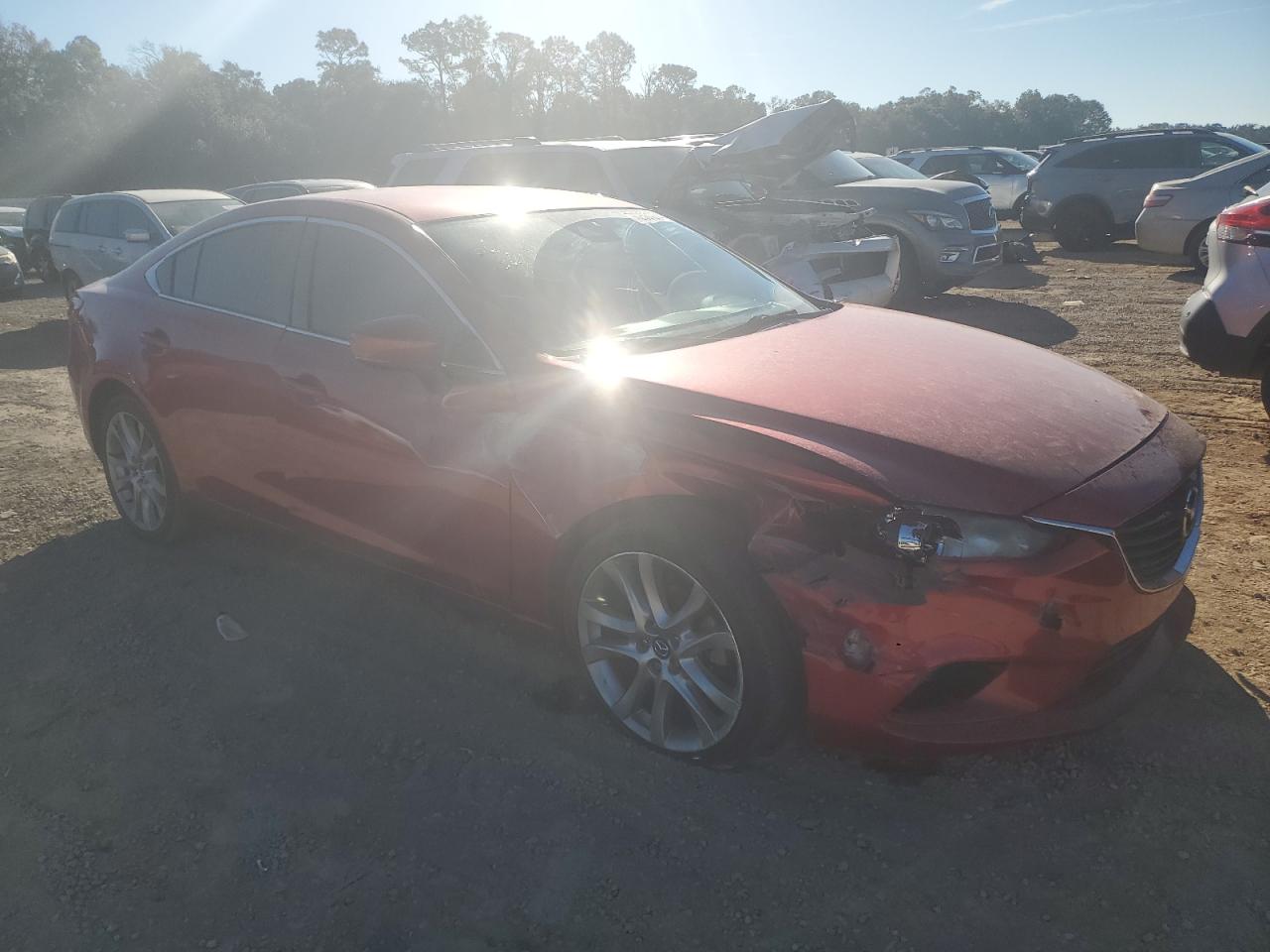 2017 Mazda 6 VIN JM1GL1V56H1147543 Copart auction photo, front end / side damage thumbnail 4
