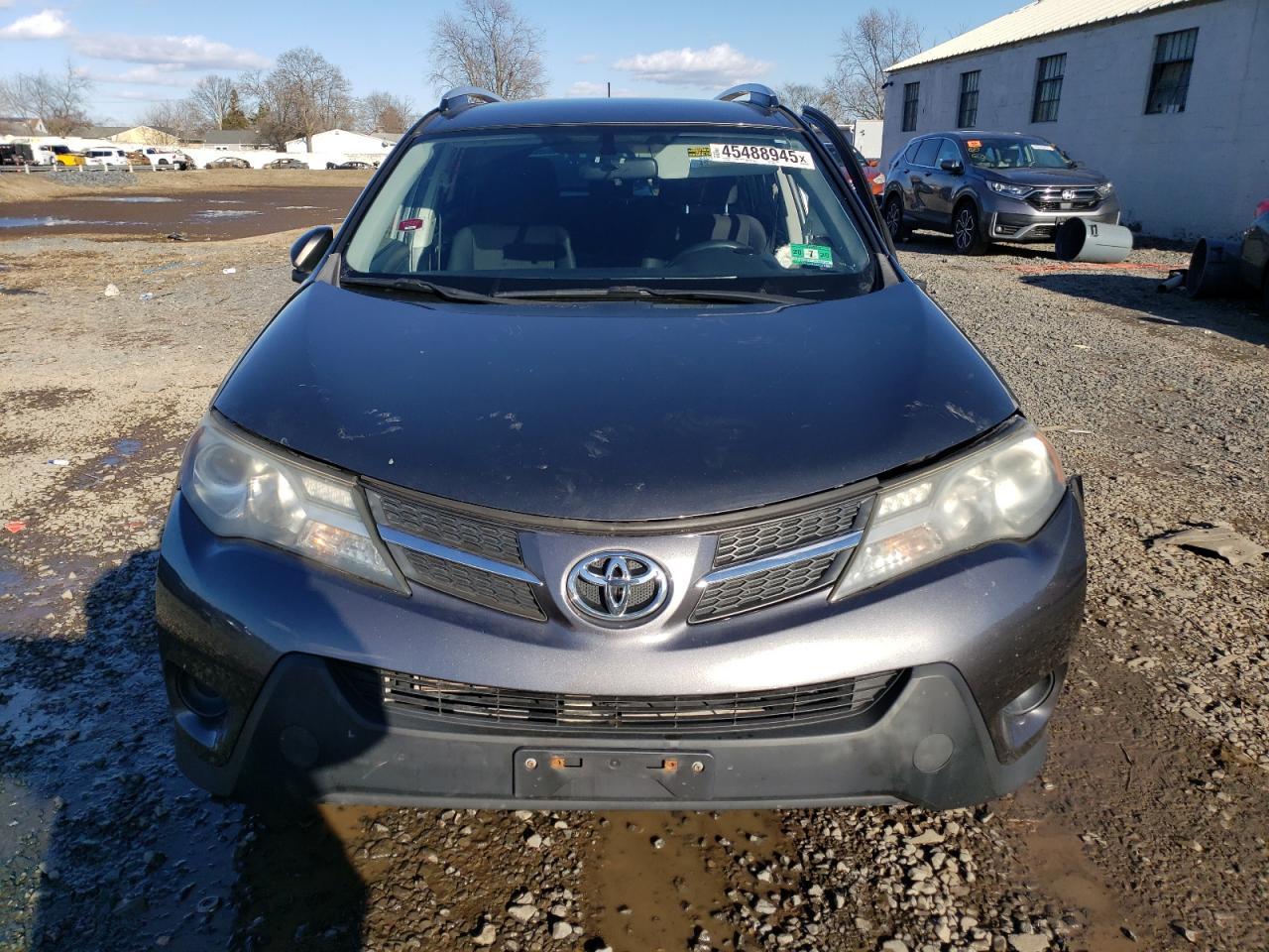 2014 Toyota RAV 4 VIN JTMBFREV1ED076889 Copart auction photo, side / front end damage thumbnail 5
