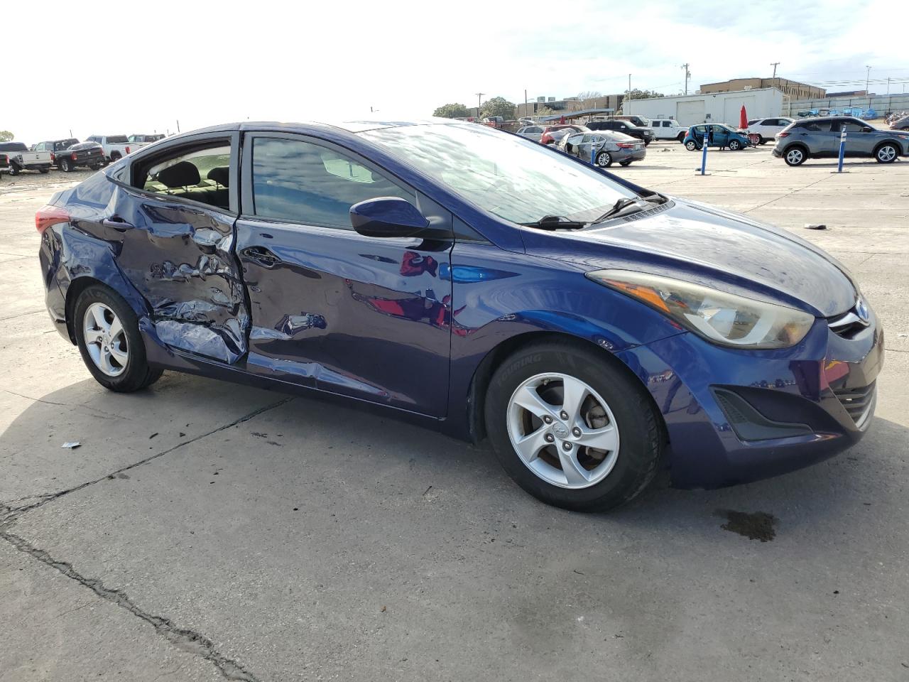2014 Hyundai Elantra VIN 5NPDH4AE7EH461055 Copart auction photo, side damage thumbnail 4