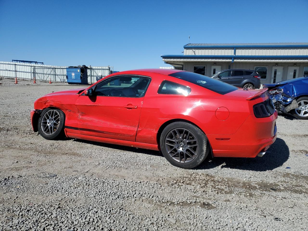 2013 Ford Mustang VIN 1ZVBP8AM4D5254496 Copart auction photo, side / front end damage thumbnail 2
