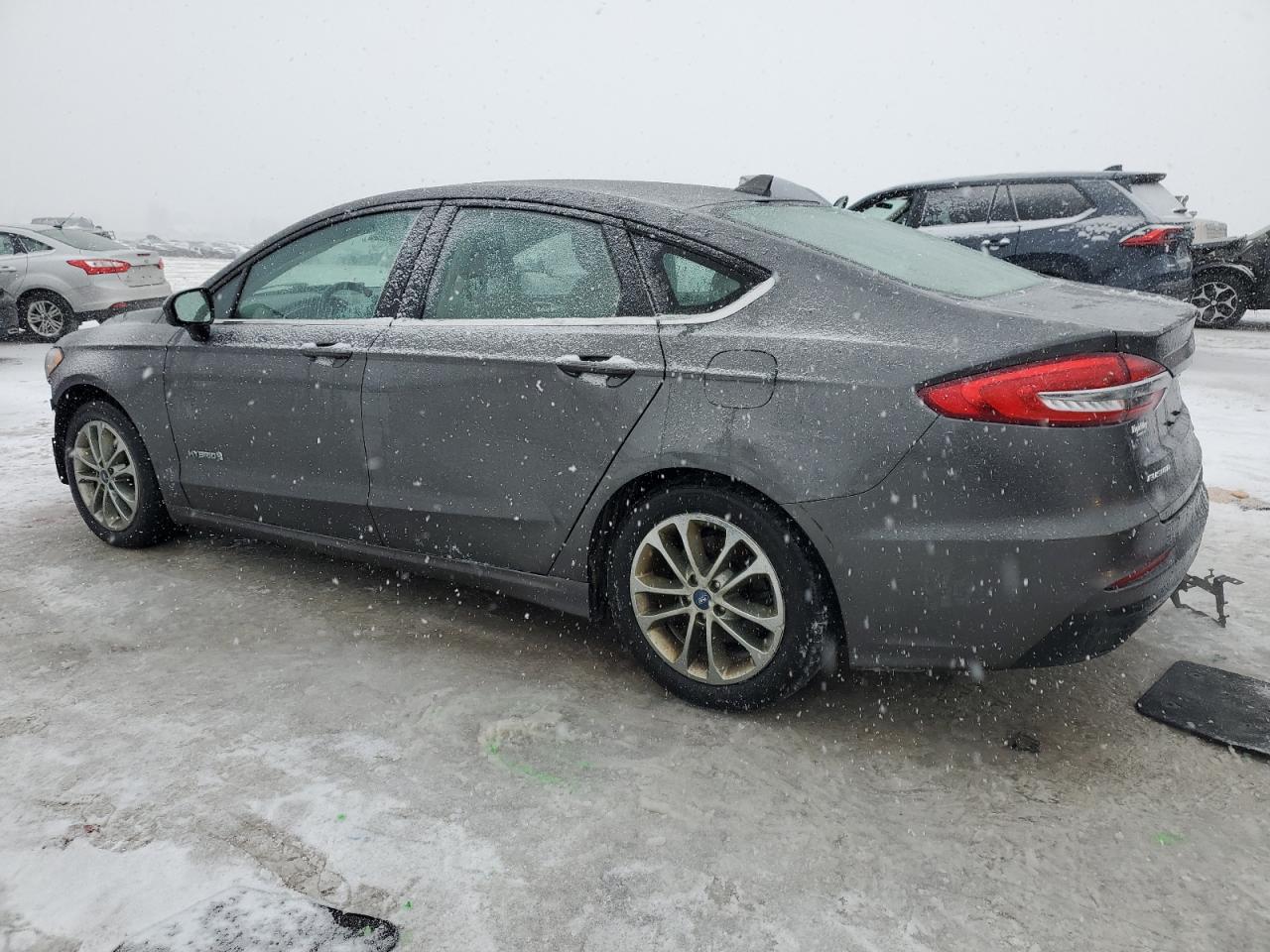 2019 Ford Fusion VIN 3FA6P0LU9KR145955 Copart auction photo, front end / side damage thumbnail 2