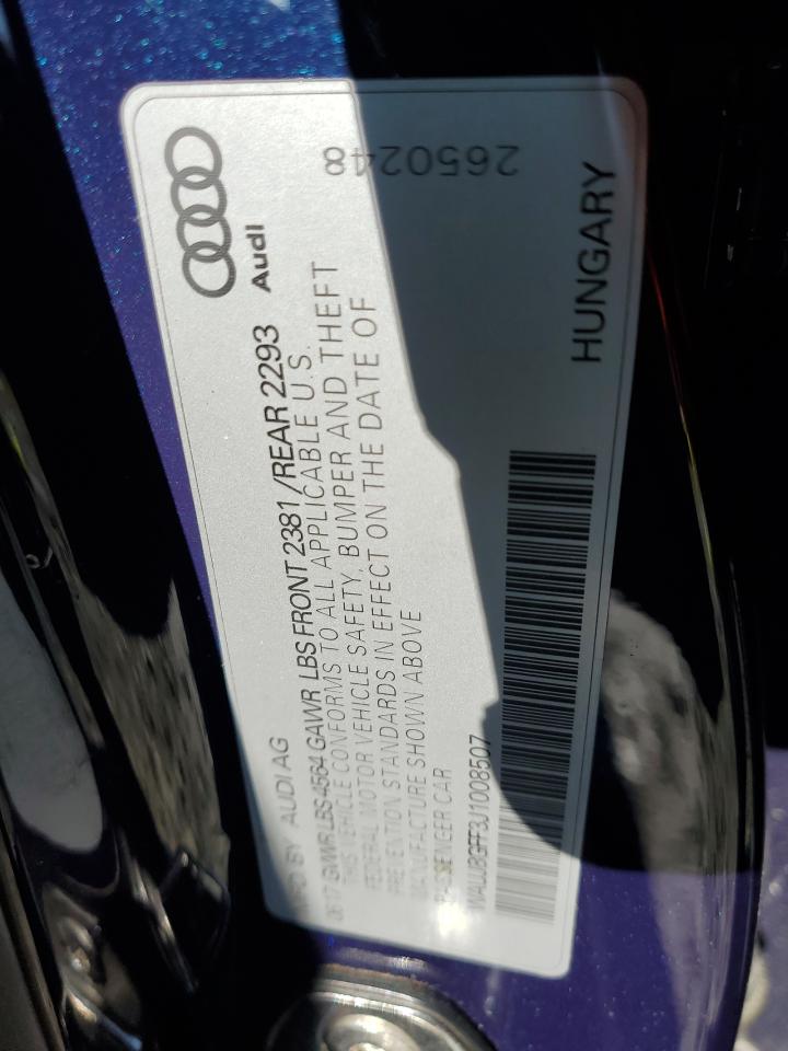 2018 Audi A3 VIN WAUJ8GFF3J1008507 Copart auction photo, front end damage thumbnail 13