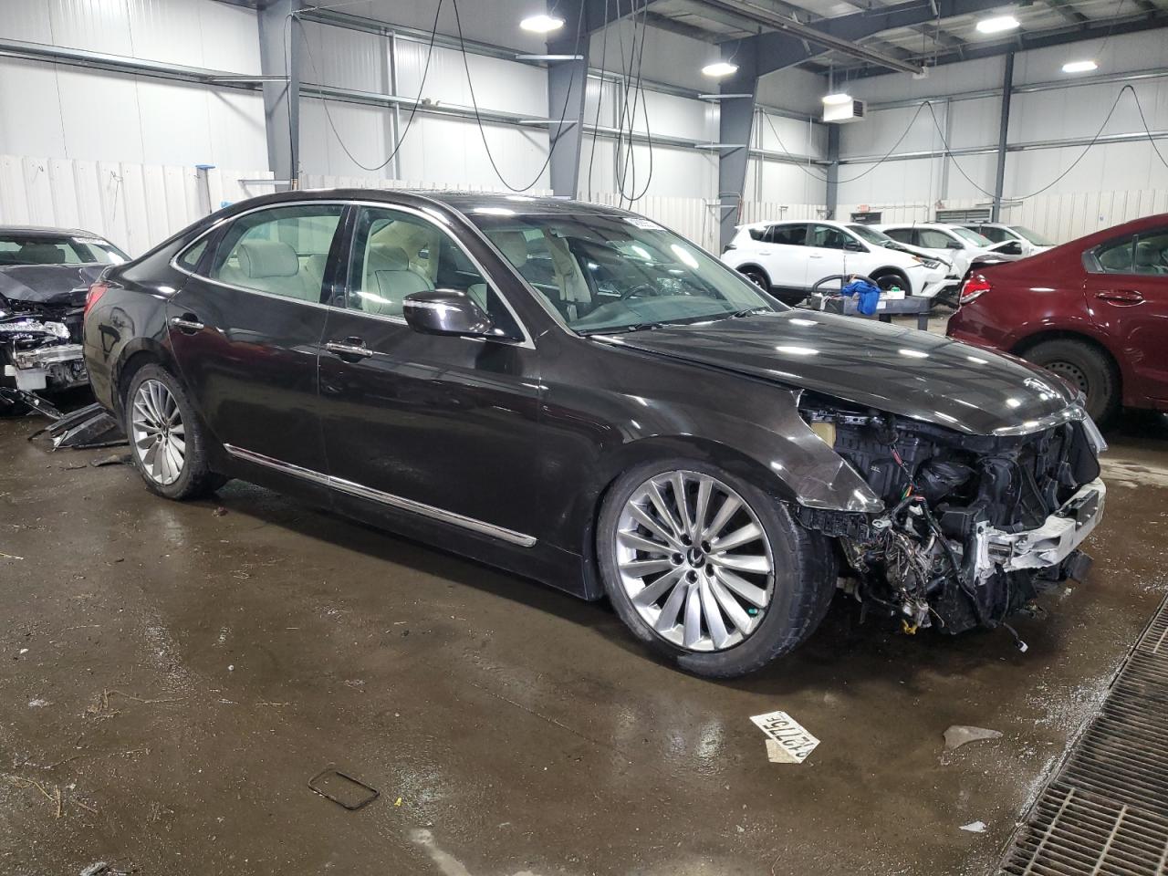 2014 Hyundai Equus VIN KMHGH4JH6EU082783 Copart auction photo, front end damage thumbnail 4