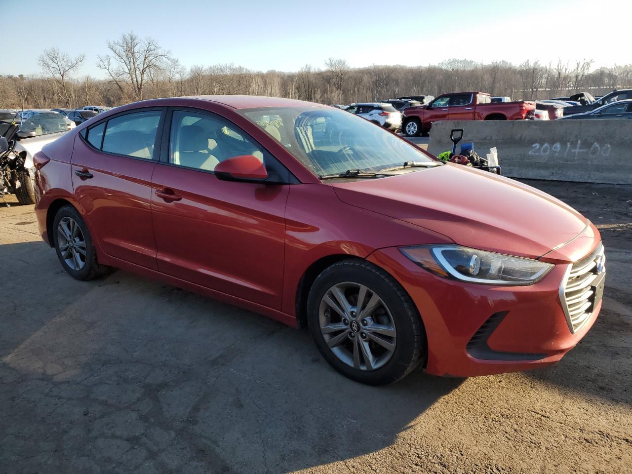 2017 Hyundai Elantra VIN 5NPD84LF2HH107535 Copart auction photo, front end / minor dent/scratches damage thumbnail 4