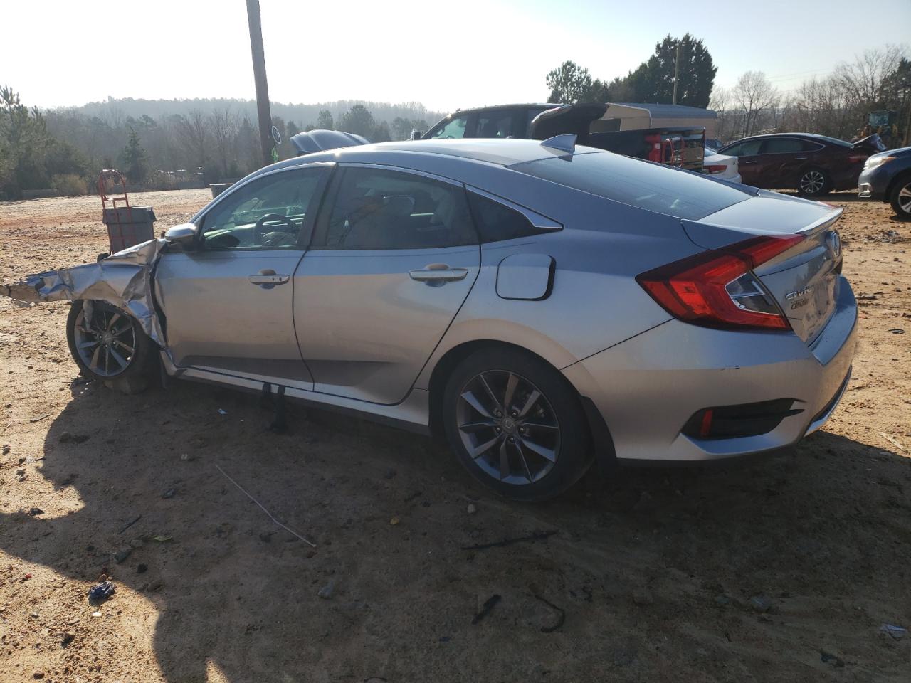 2019 Honda Civic VIN 19XFC1F3XKE016354 Copart auction photo, front end / side damage thumbnail 2