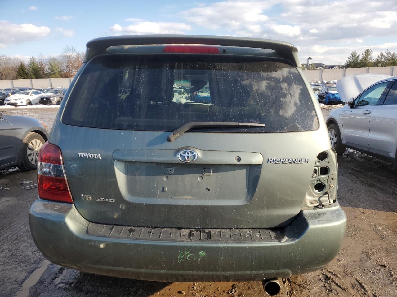 2006 Toyota Highlander VIN JTEEP21A660180948 Copart auction photo, all over / side damage thumbnail 6