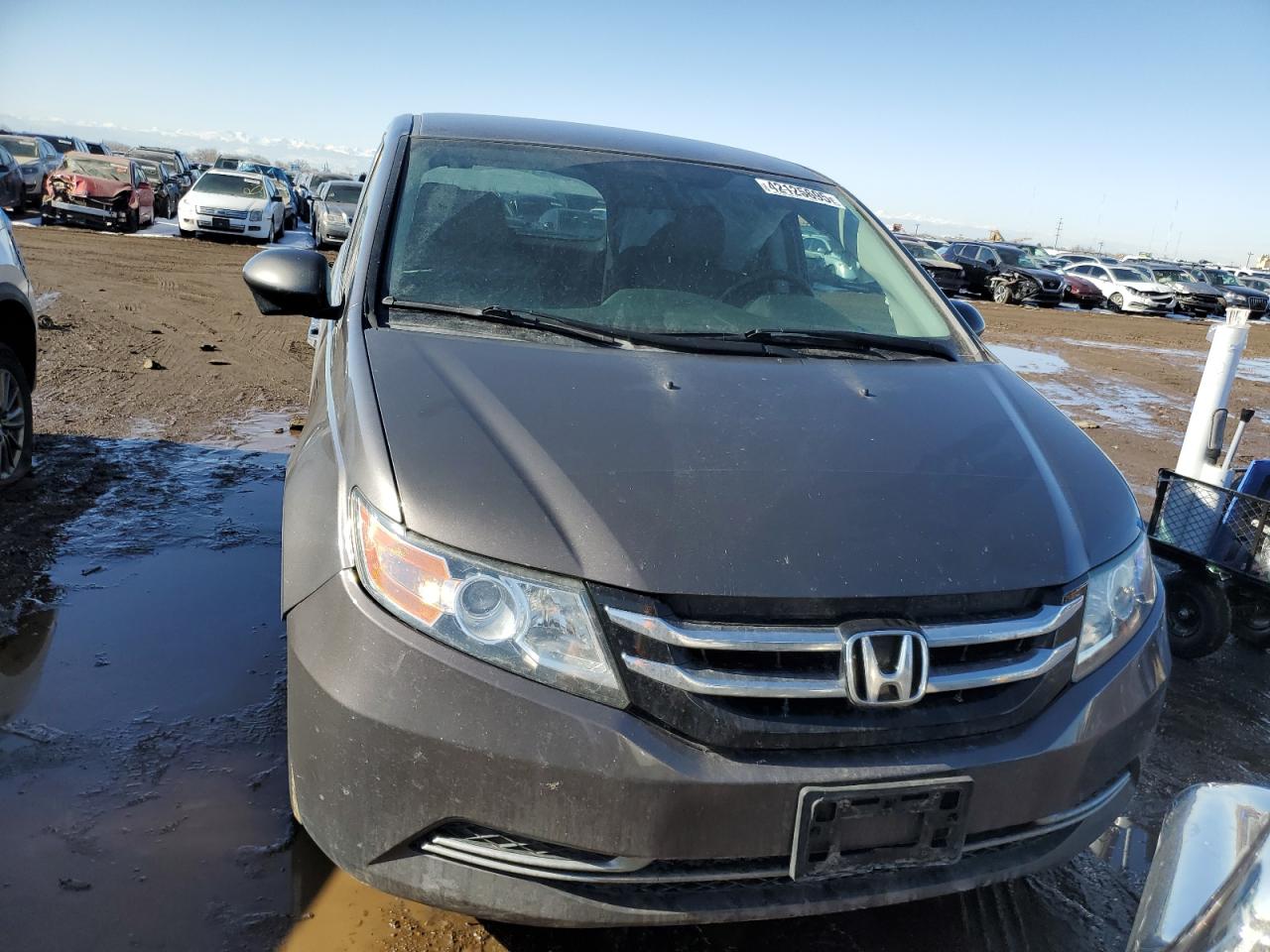 2015 Honda Odyssey VIN 5FNRL5H42FB027259 Copart auction photo, side / rear end damage thumbnail 5
