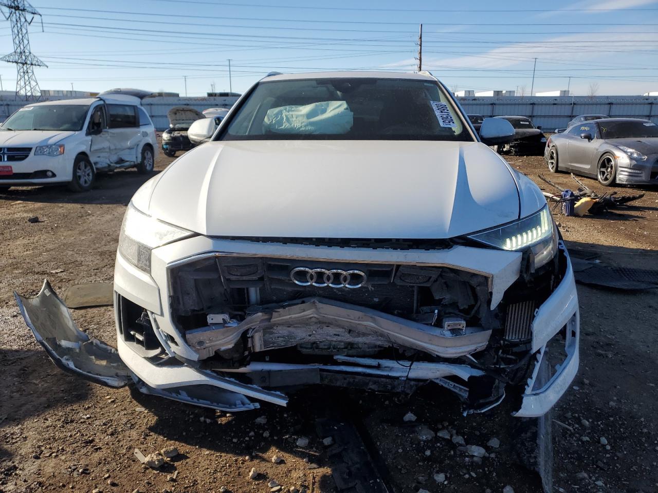 2023 Audi Q8 VIN WA1AVBF1XPD024739 Copart auction photo, front end damage thumbnail 5