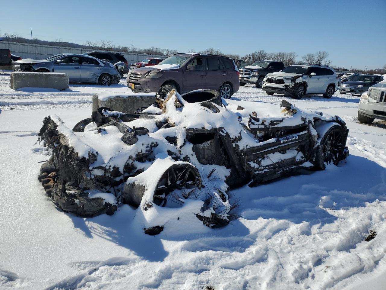 2023 Chevrolet Corvette VIN 1G1YF2D30P5700544 Copart auction photo, burn damage thumbnail 3