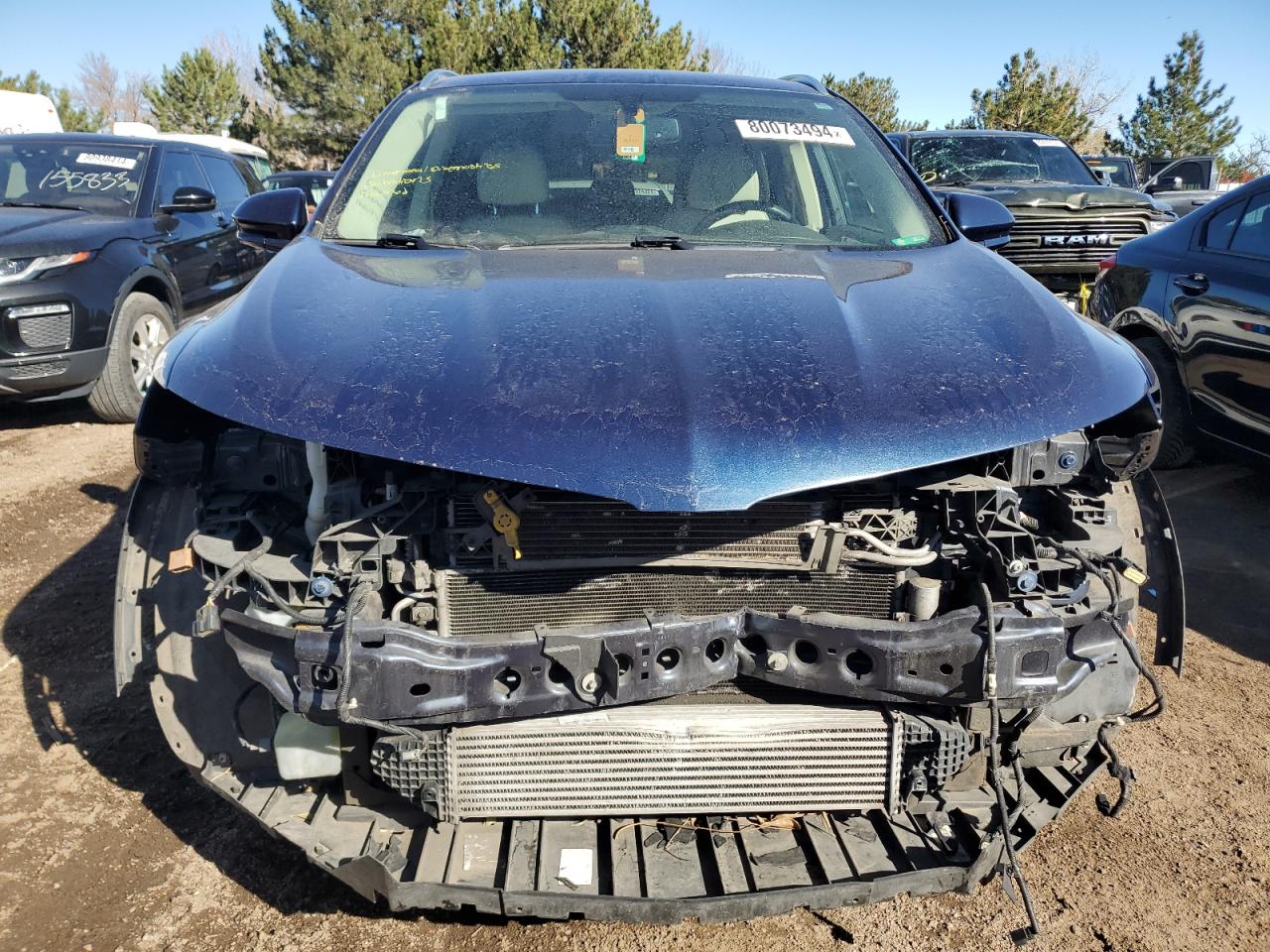 2017 Lincoln MKC VIN 5LMCJ1C96HUL57223 Copart auction photo, front end damage thumbnail 5