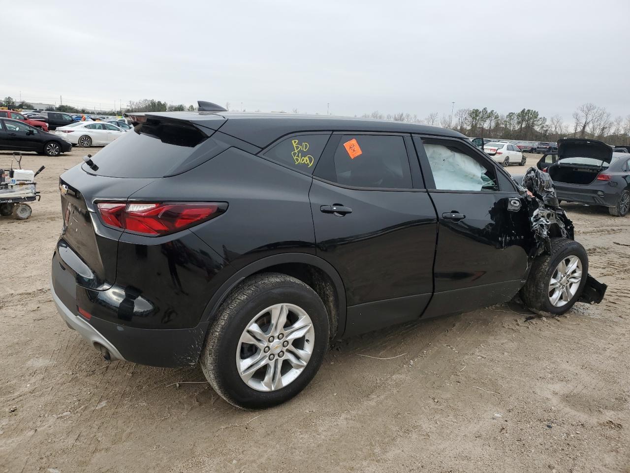 2020 Chevrolet Blazer VIN 3GNKBCRS4LS563596 Copart auction photo, front end / side damage thumbnail 3