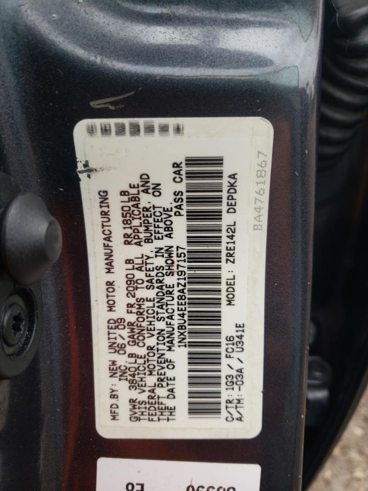 2010 Toyota Corolla VIN 1NXBU4EE8AZ197157 Copart auction photo, front end damage thumbnail 12