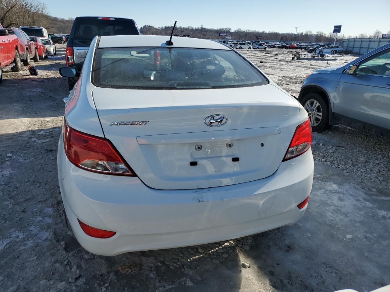 2015 Hyundai Accent VIN KMHCT4AE3FU816316 Copart auction photo, vandalism damage thumbnail 6