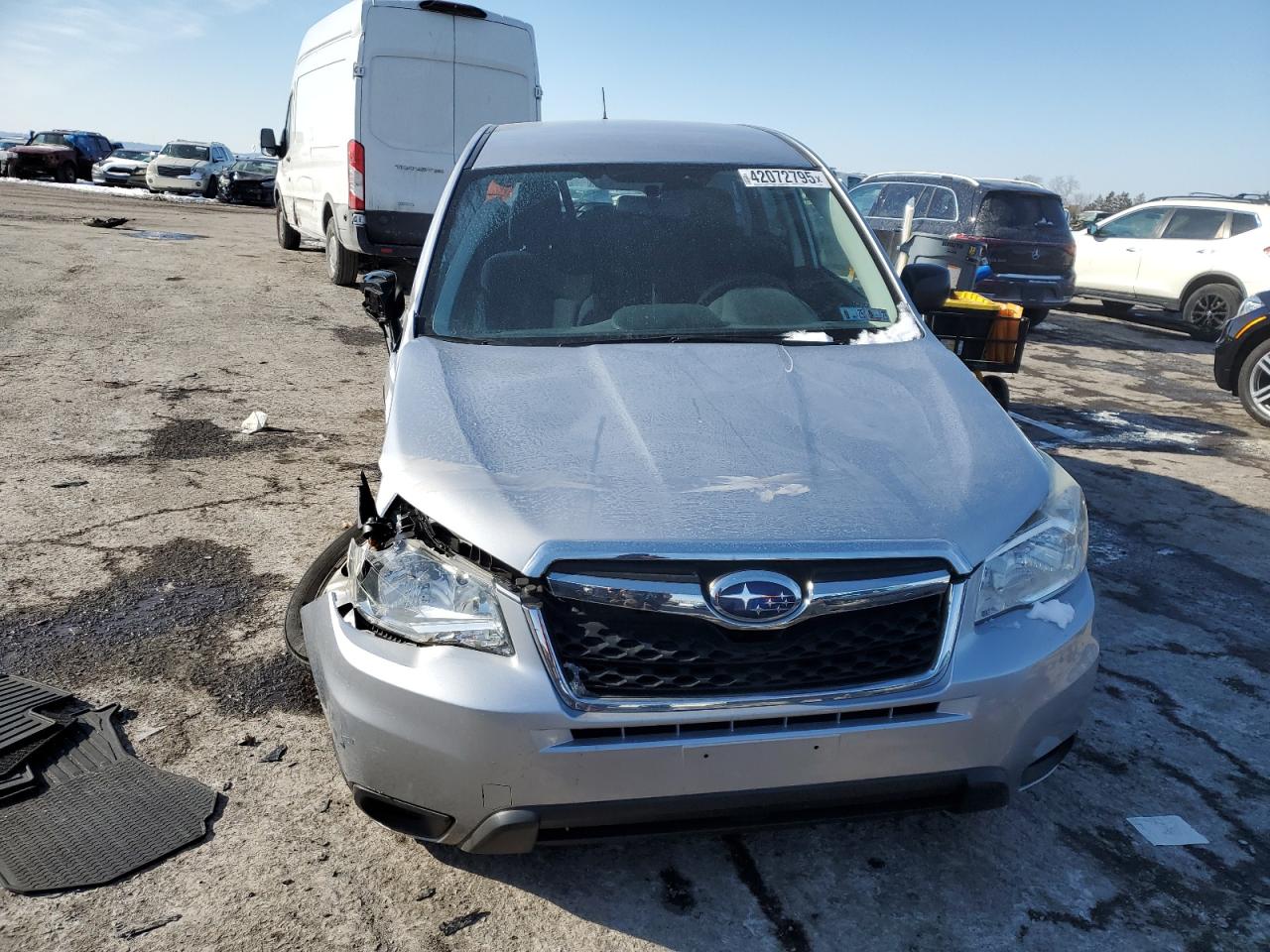 2014 Subaru Forester VIN JF2SJAACXEH508622 Copart auction photo, side / front end damage thumbnail 5