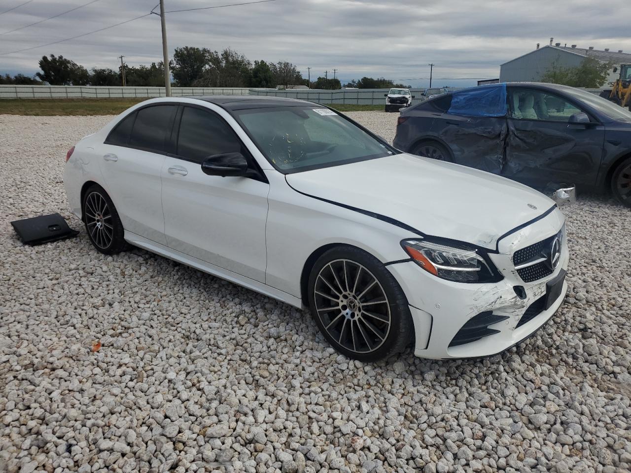 2020 Mercedes-Benz C-klasse VIN 55SWF8DB9LU328704 Copart auction photo, front end damage thumbnail 4