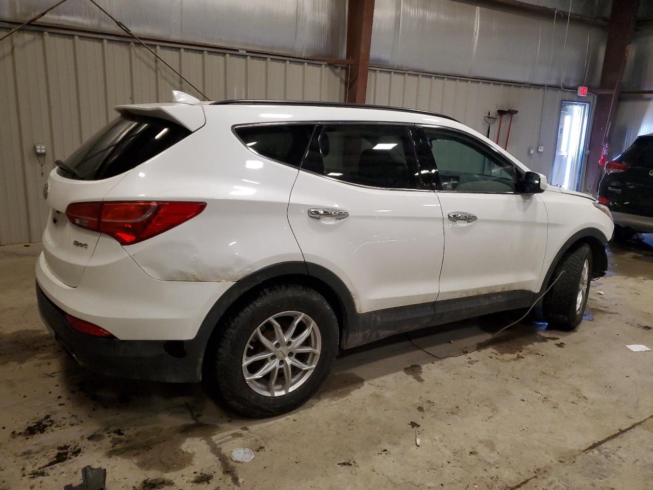 2014 Hyundai Santa Fe VIN 5XYZU3LB0EG156633 Copart auction photo, front end / all over damage thumbnail 3