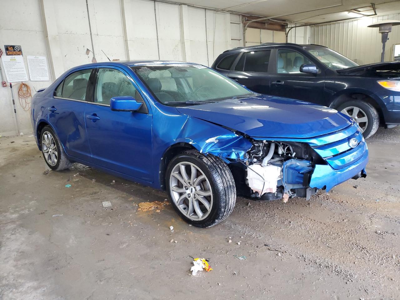 2012 Ford Fusion VIN 3FAHP0JA8CR127983 Copart auction photo, side / front end damage thumbnail 4