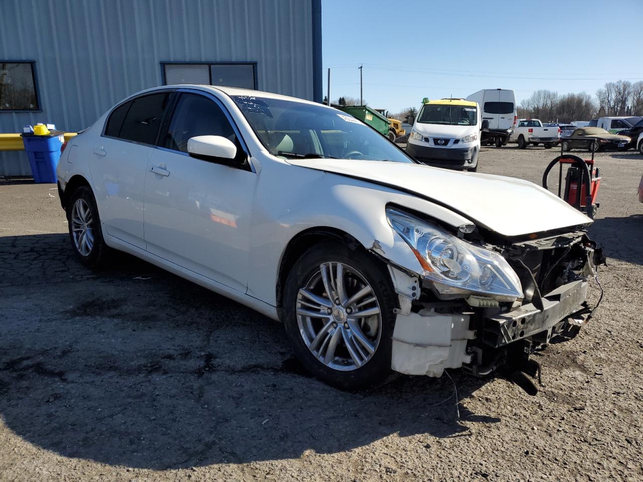 2011 Infiniti G VIN JN1DV6AP3BM602326 Copart auction photo, all over damage thumbnail 4