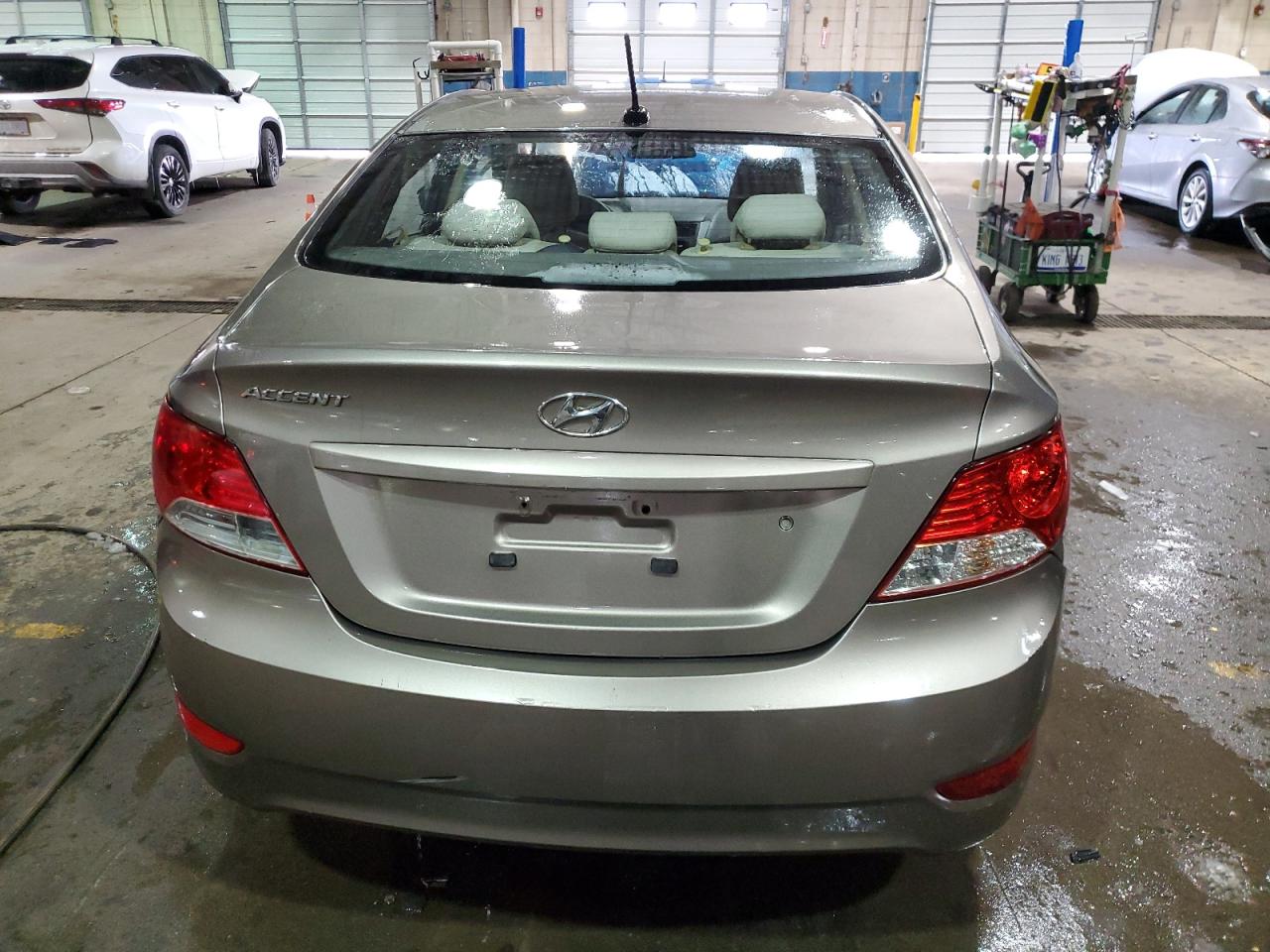 2014 Hyundai Accent VIN KMHCT4AE0EU686560 Copart auction photo, all over damage thumbnail 6