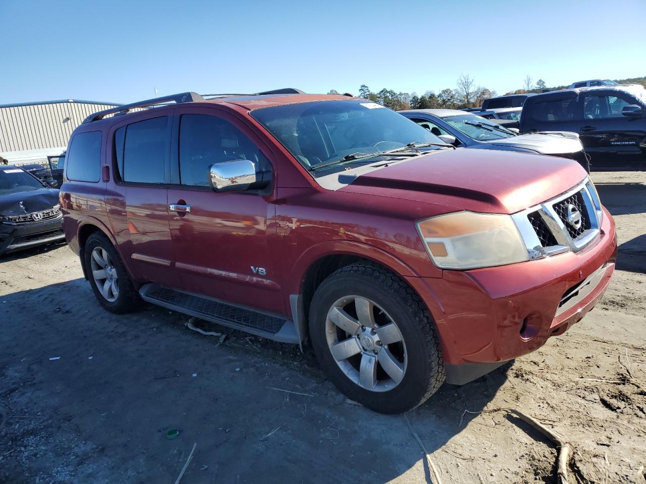 2008 Nissan Armada VIN 5N1BA08D18N608570 Copart auction photo, rear end damage thumbnail 4