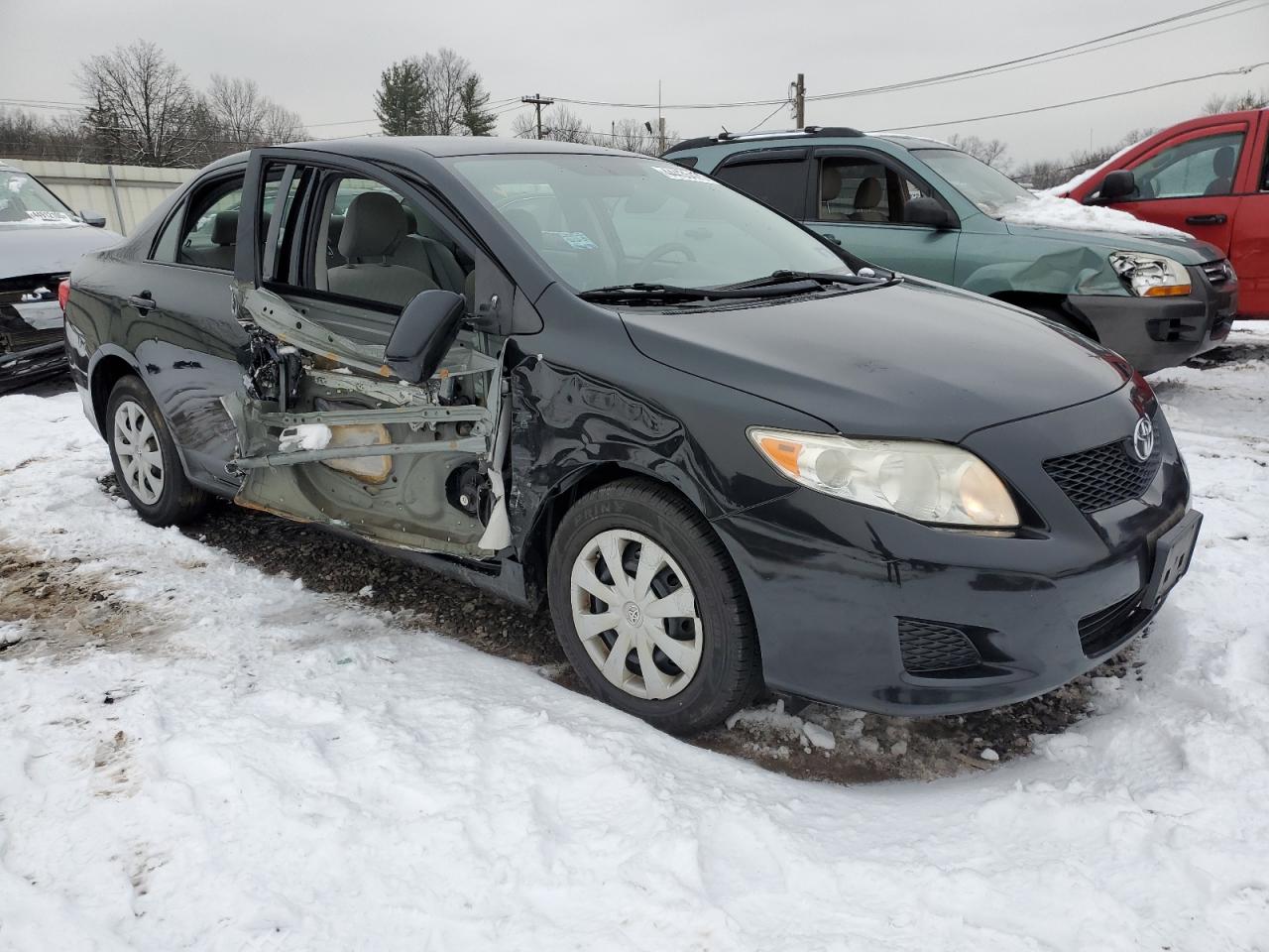 2009 Toyota Corolla VIN JTDBL40E399059488 Copart auction photo, side / front end damage thumbnail 4