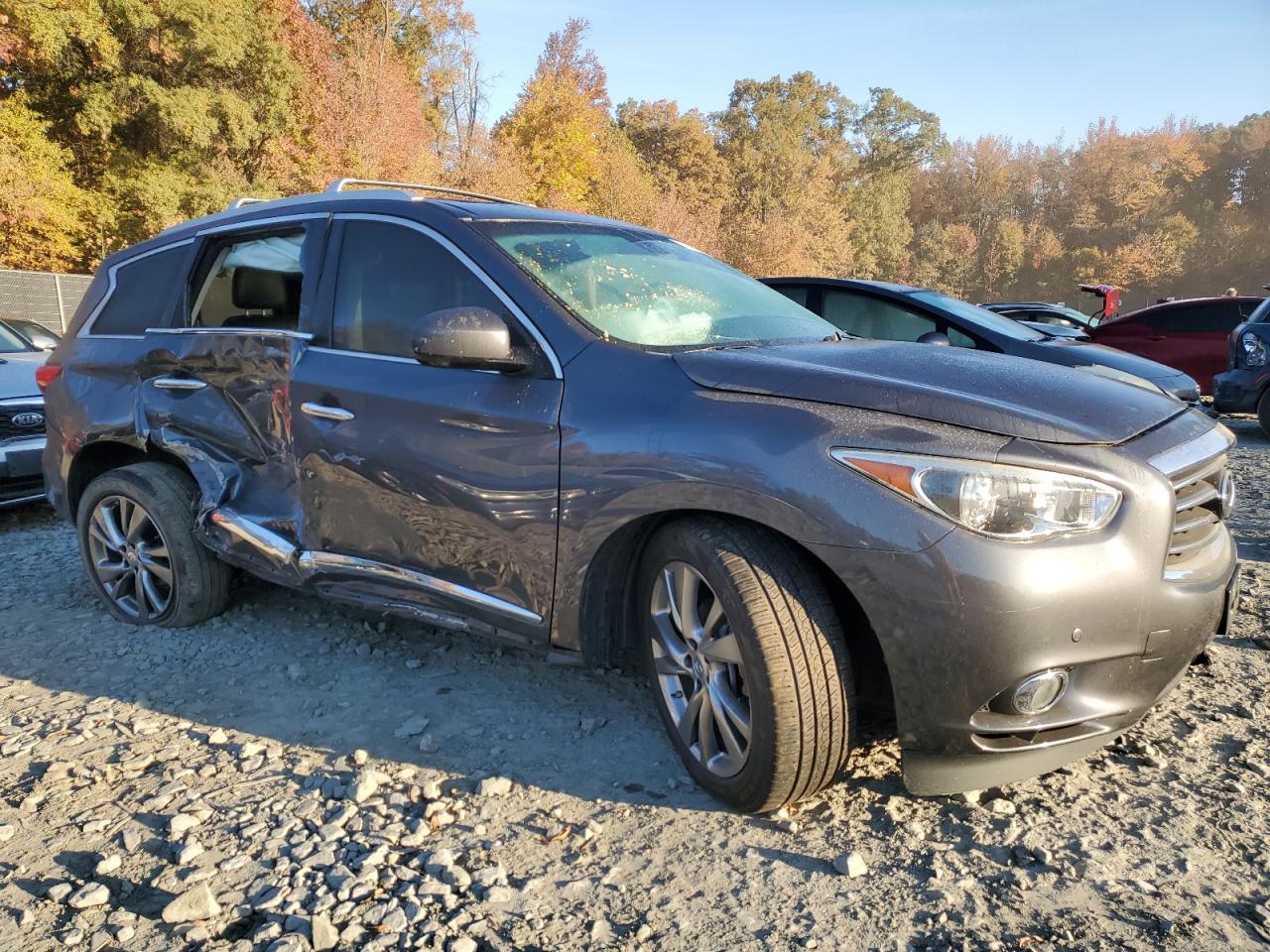 2013 Infiniti JX VIN 5N1AL0MM2DC332272 Copart auction photo, all over damage thumbnail 4