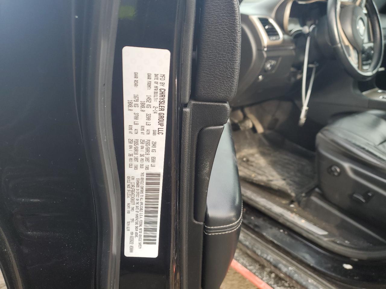 2014 Jeep Grand Cherokee VIN 1C4RJFBG4EC430377 Copart auction photo, side damage thumbnail 12