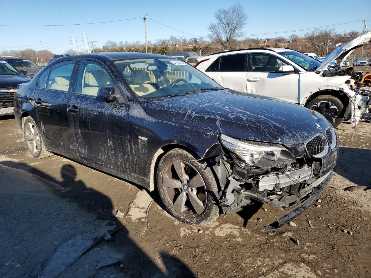2008 BMW 5er VIN WBANV13528CZ57838 Copart auction photo, front end damage thumbnail 4
