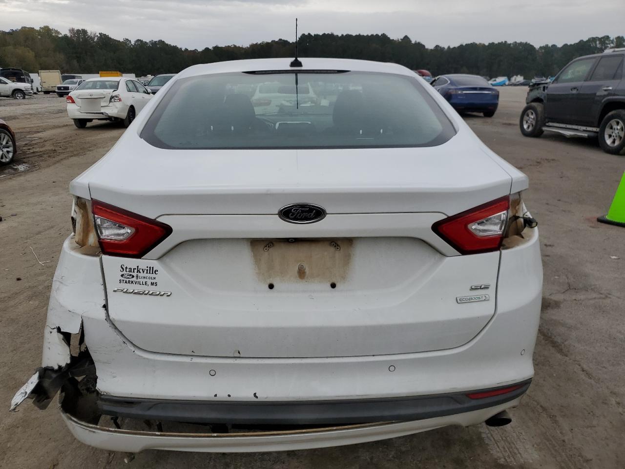 2014 Ford Fusion VIN 3FA6P0HD5ER327133 Copart auction photo, rear end damage thumbnail 6