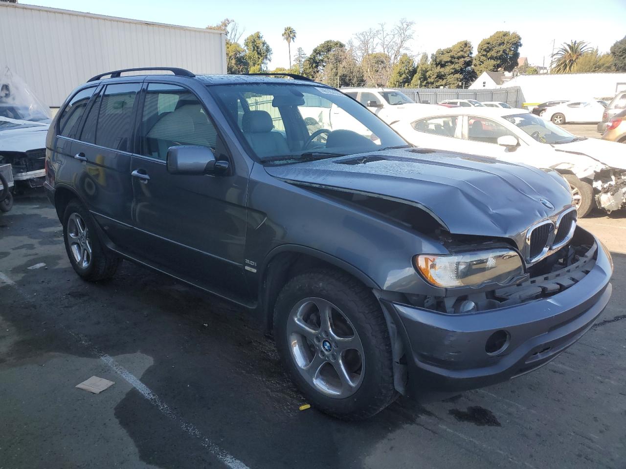2002 BMW X5 VIN 5UXFA53562LP53091 Copart auction photo, front end damage thumbnail 4