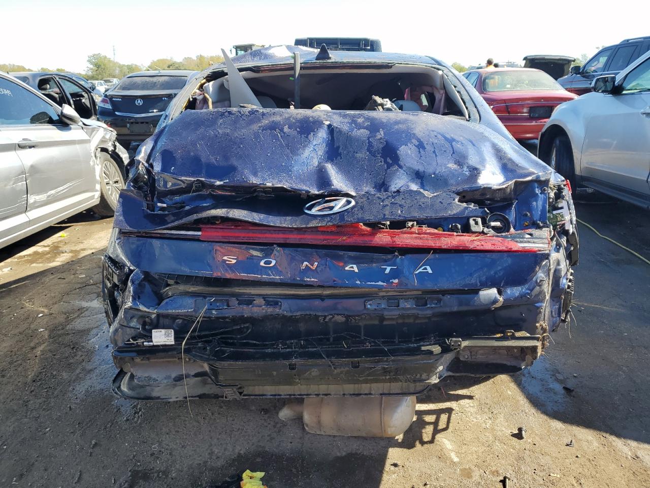 2021 Hyundai Sonata VIN 5NPEG4JA1MH073922 Copart auction photo, rollover / missing/altered vin damage thumbnail 6