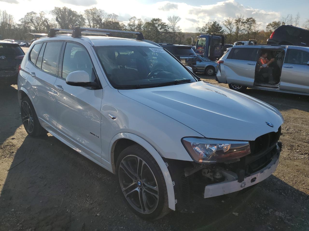 2016 BMW X3 VIN 5UXWX9C57G0D82914 Copart auction photo, front end / undercarriage damage thumbnail 4