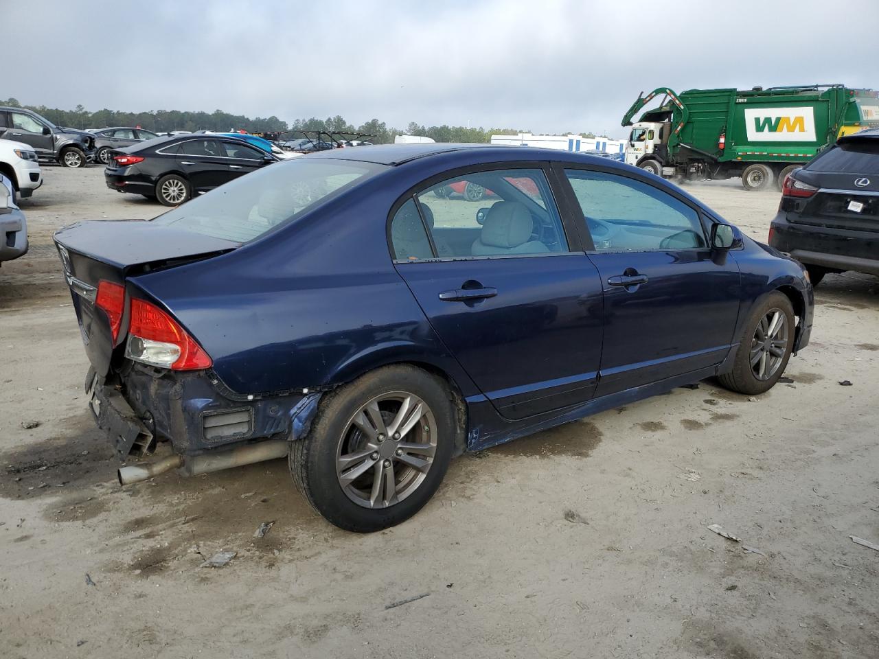 2010 Honda Civic VIN 19XFA1F53AE086168 Copart auction photo, rear end damage thumbnail 3