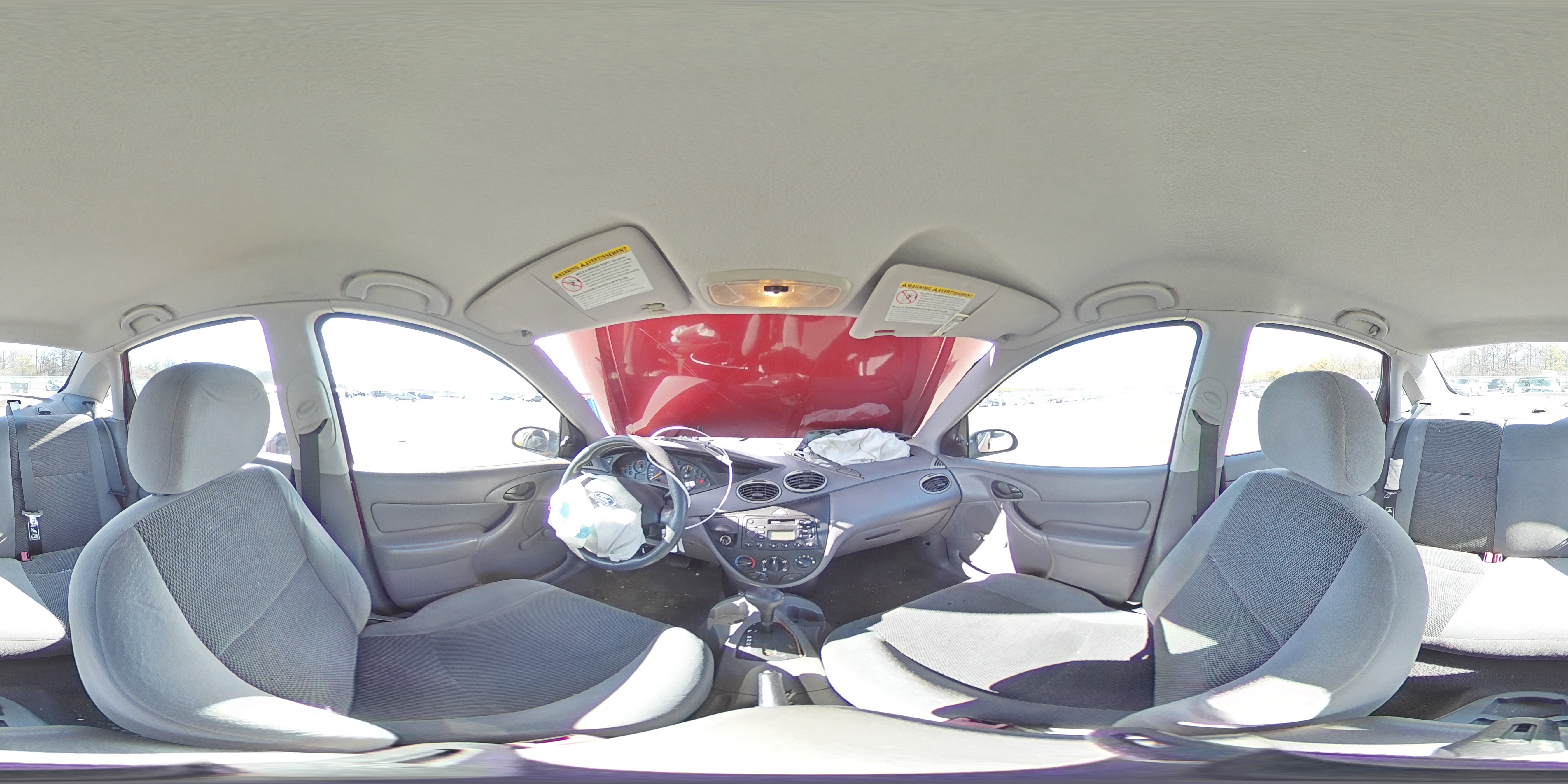 2003 Ford Focus VIN 1FAFP33P53W108234 Copart auction photo, front end / top/roof damage thumbnail 13