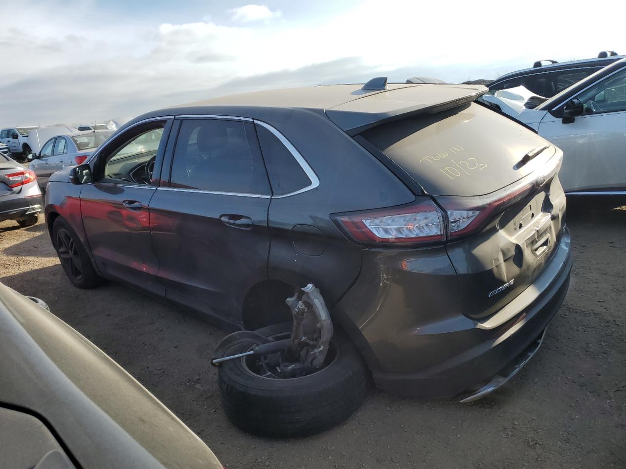 2017 Ford Edge VIN 2FMPK4J98HBB25878 Copart auction photo, rear end / undercarriage damage thumbnail 2