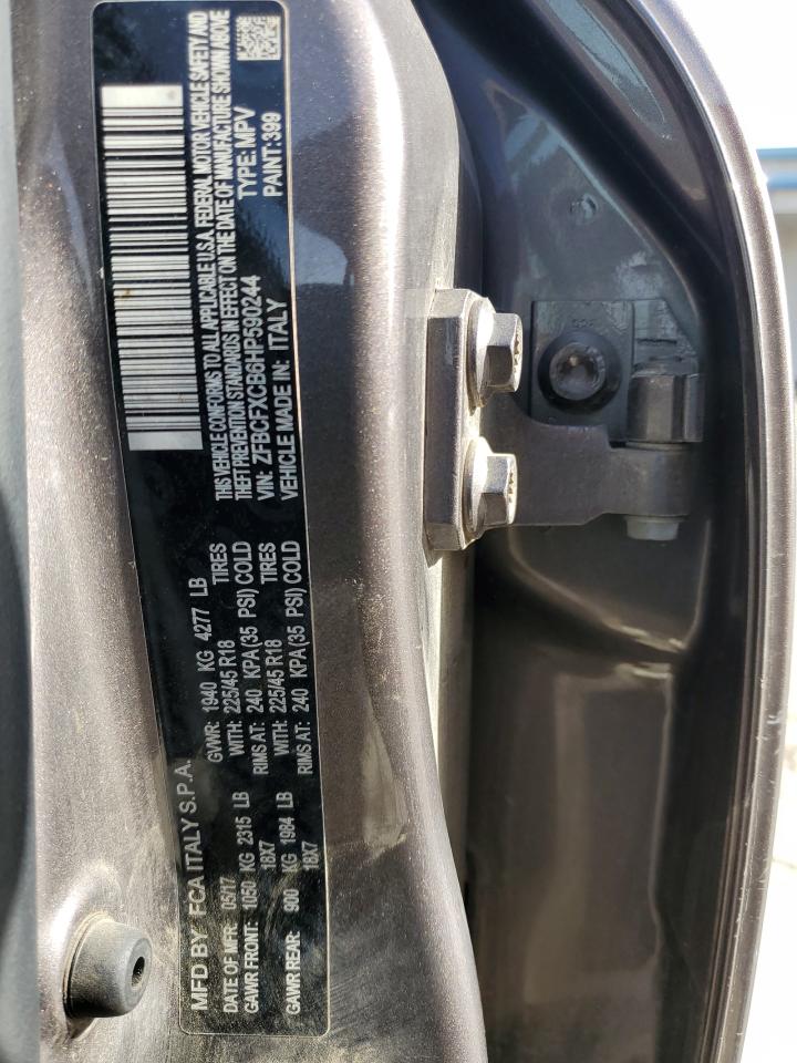 2017 Fiat 500 VIN ZFBCFXCB6HP590244 Copart auction photo, front end damage thumbnail 13