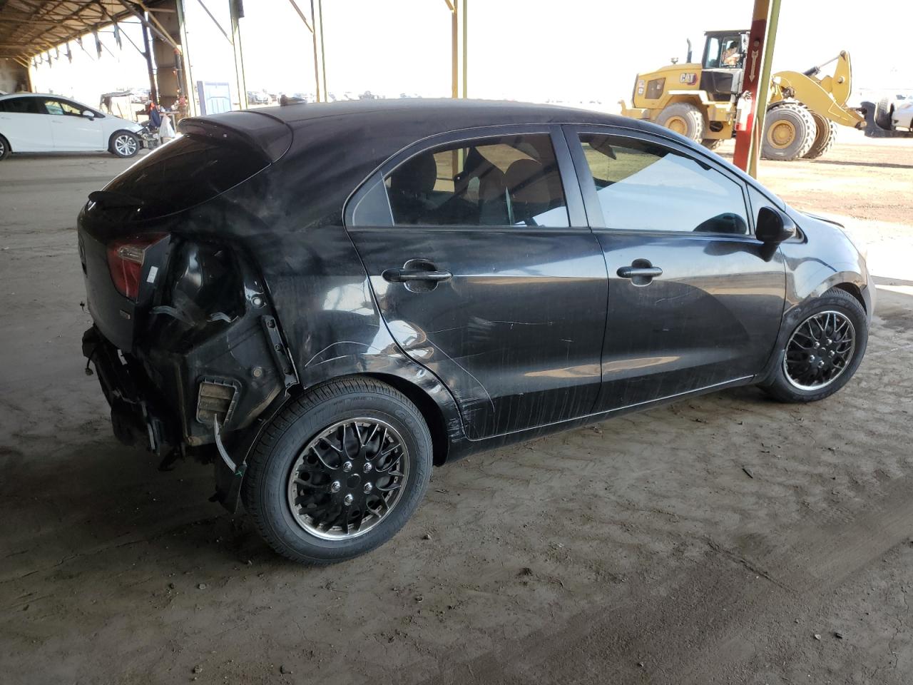 2013 KIA Rio VIN KNADM5A30D6245621 Copart auction photo, rear end damage thumbnail 3