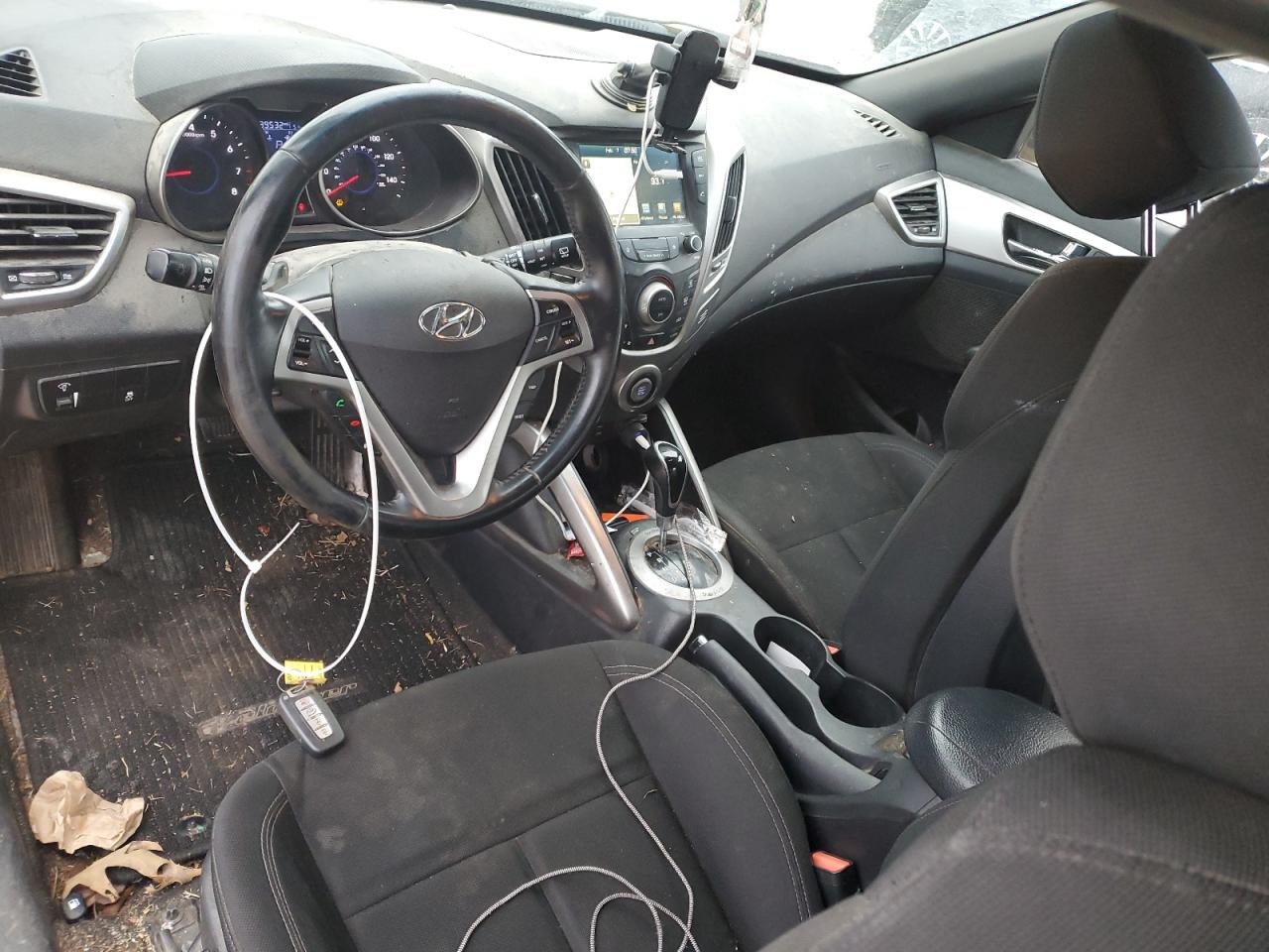 2017 Hyundai Veloster VIN KMHTC6AD4HU317417 Copart auction photo, front end / all over damage thumbnail 8