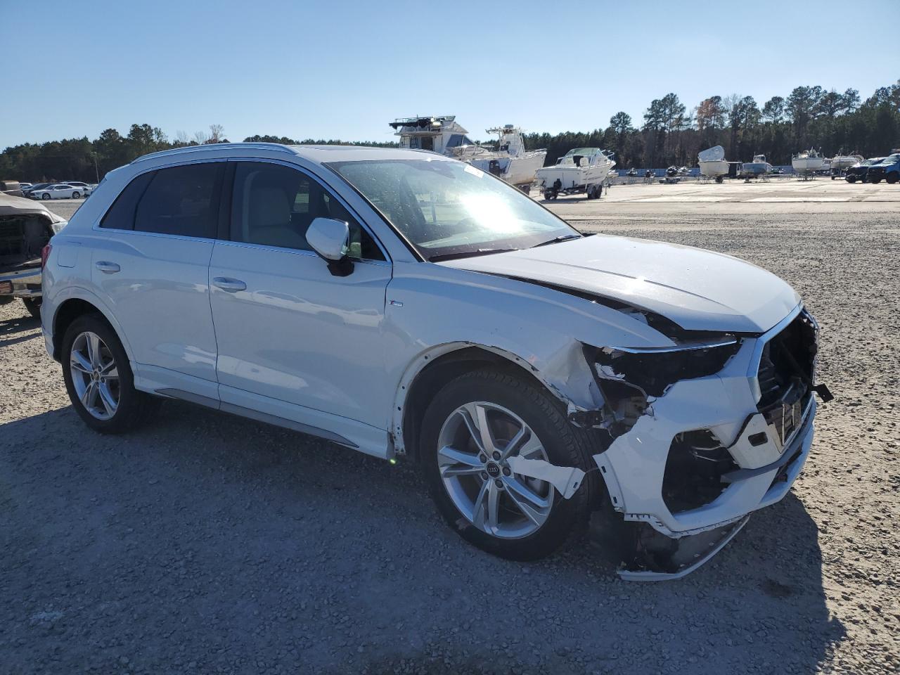 2022 Audi Q3 VIN WA1EECF38N1142229 Copart auction photo, front end damage thumbnail 4