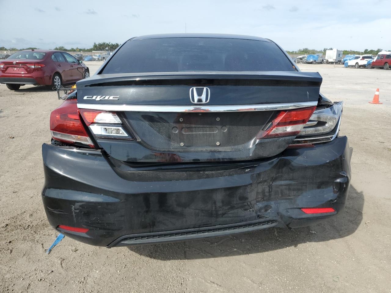 2015 Honda Civic VIN 19XFB2F92FE075546 Copart auction photo, all over damage thumbnail 6