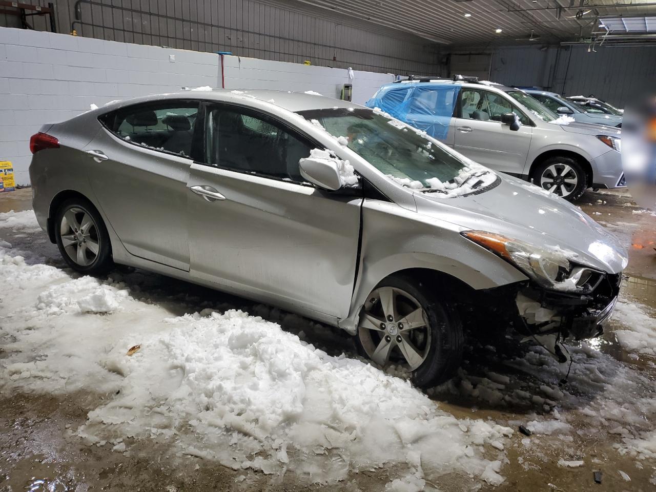 2013 Hyundai Elantra VIN KMHDH4AE4DU908733 Copart auction photo, front end / rear end damage thumbnail 4