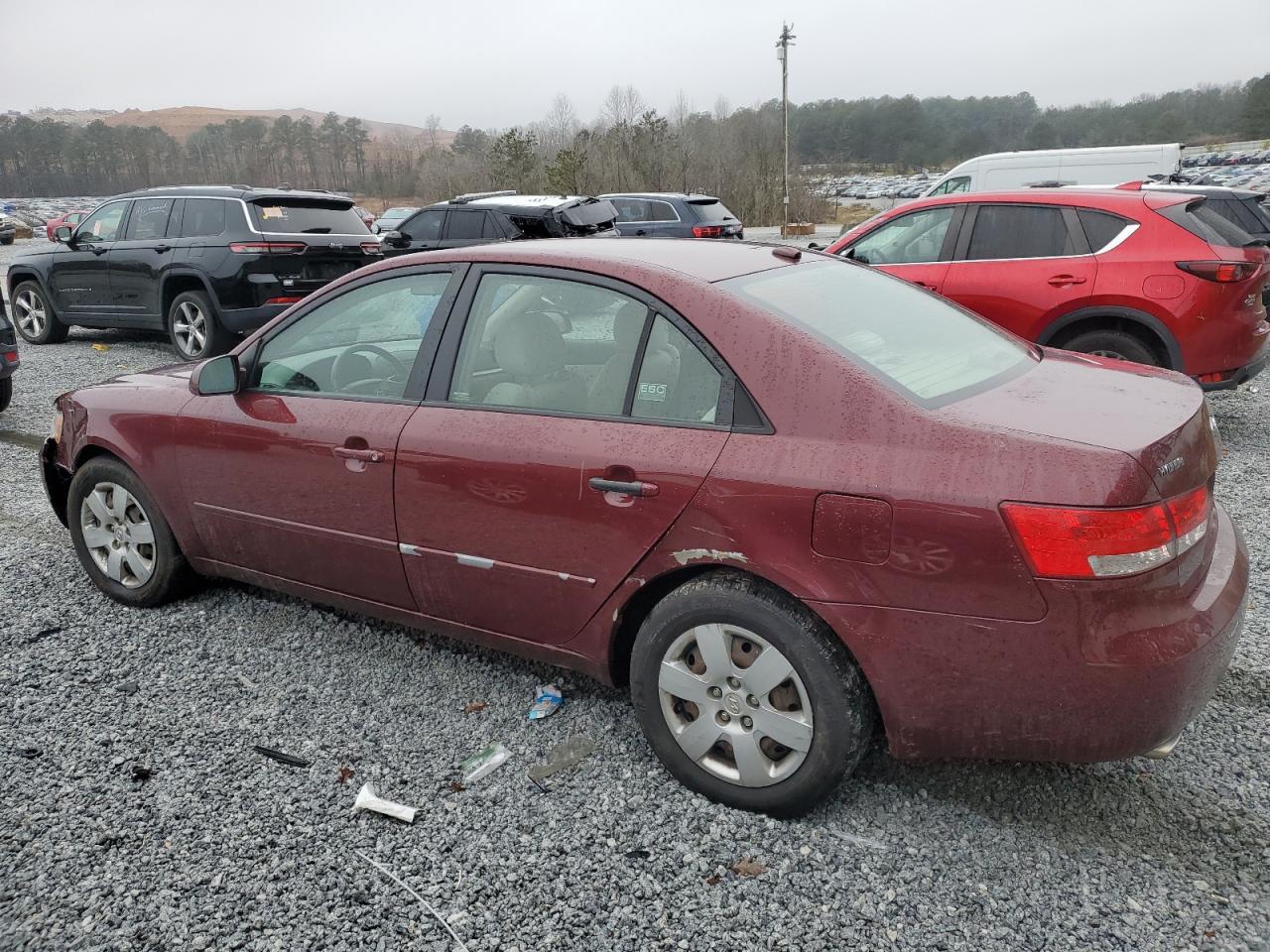 2008 Hyundai Sonata VIN 5NPET46F18H340417 Copart auction photo, front end / rear end damage thumbnail 2