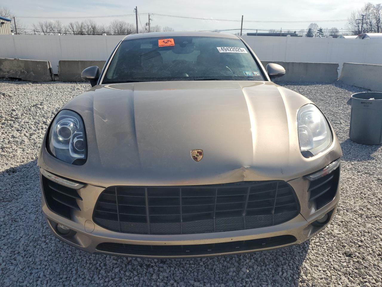 2017 Porsche Macan VIN WP1AB2A5XHLB14939 Copart auction photo, front end / side damage thumbnail 5